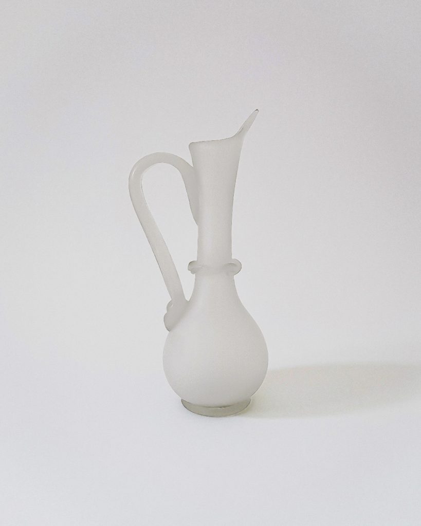 Anonymous <br> Artisanal Satin Glass Pitcher <br> Sold Out