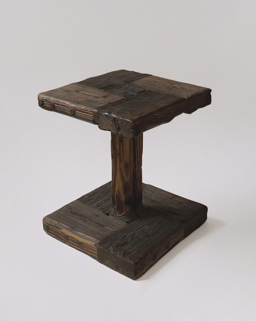 Wabi Sabi Wooden Side Table
