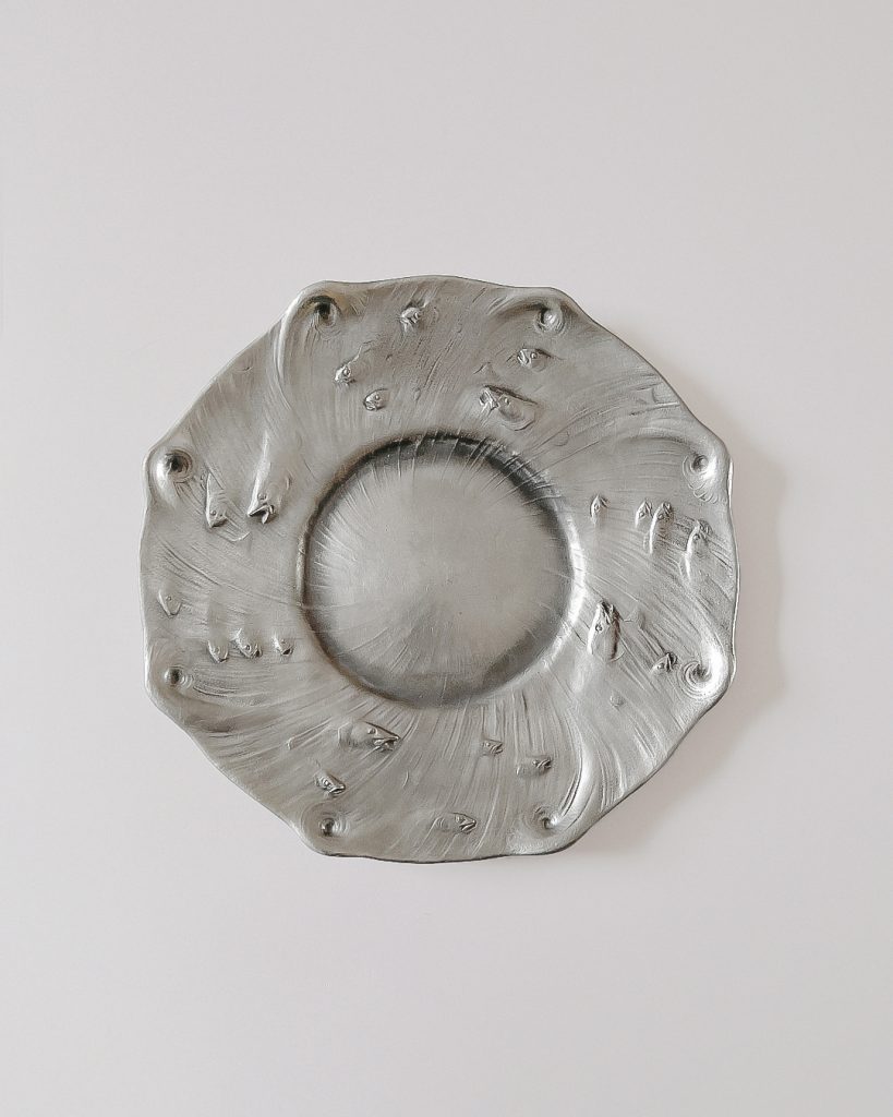 Olof Ahlberg Art Nouveau Pewter DIsh Schreuder & Olsson