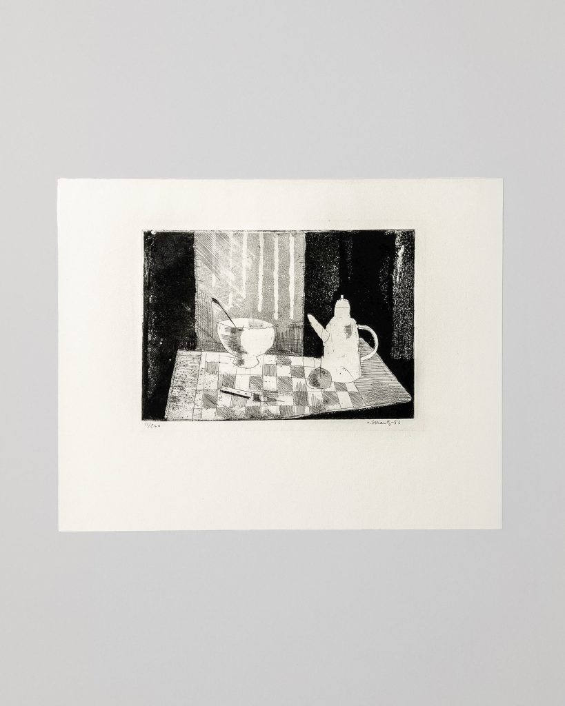 Philip von Schantz <br> Still Life Etching <br> 1956