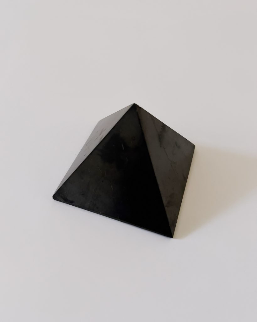 Obsidian Pyramid Sculpture