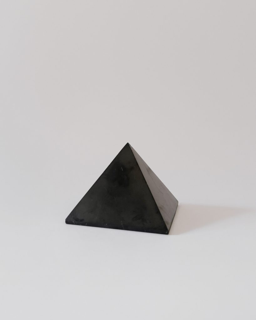 Obsidian Pyramid Sculpture