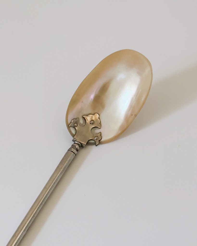 Antique Mother of Pearl Caviar Serving Spoon