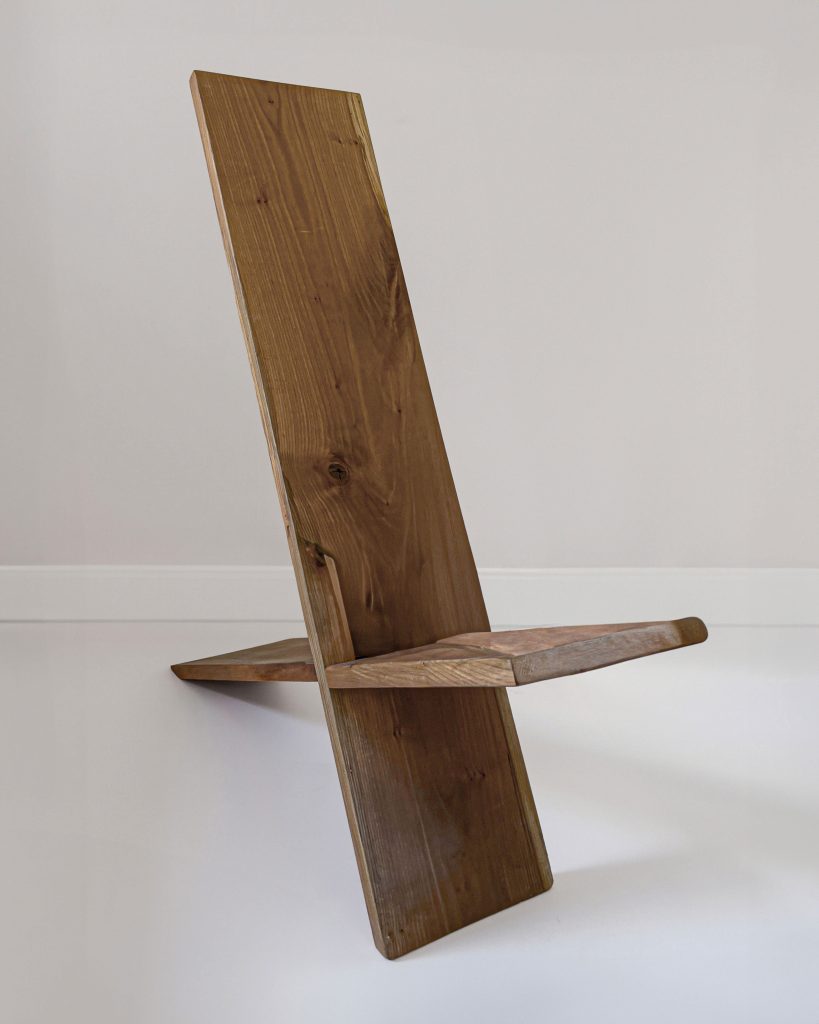 Brutalist Wooden Chair