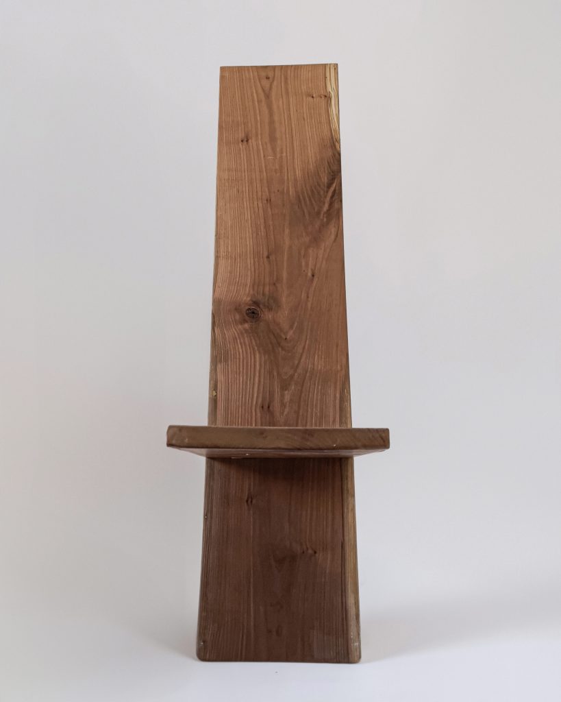 Brutalist Wooden Chair