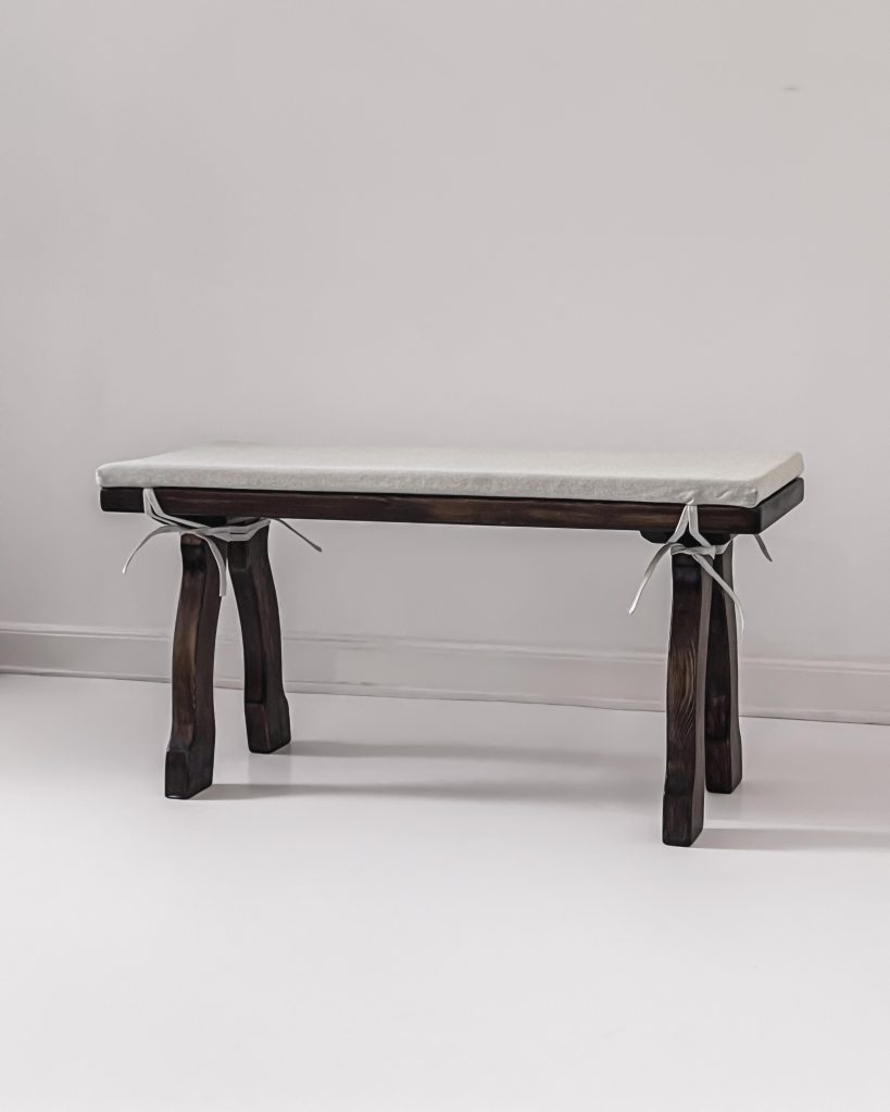 Anonymous <br> Primitive Modernist Wooden Bench <br> C. 1960