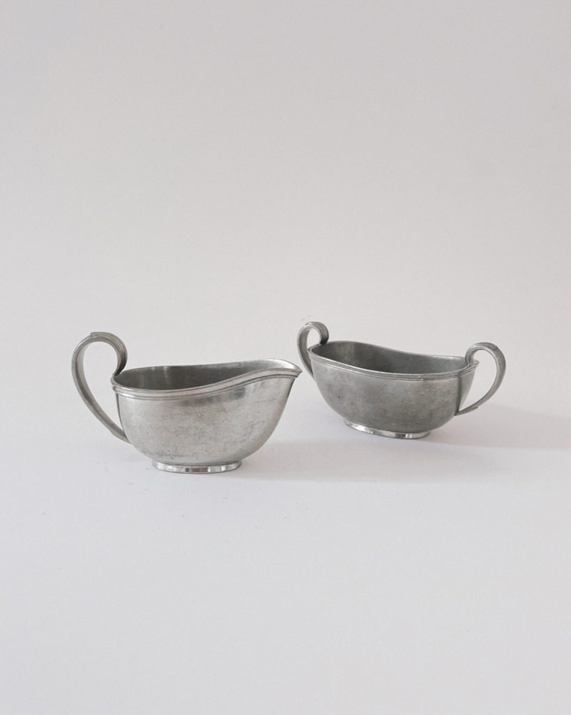 Just Andersen <br> Art Deco Creamer & Sugar Bowl Set <br>C. 1930