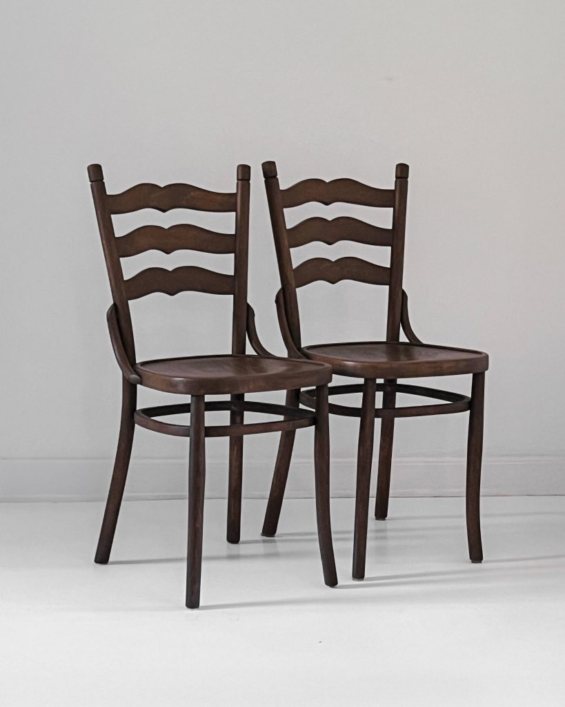 Anonymous <br> Mid-Century Wooden Bistro Chairs <br> Sold Out