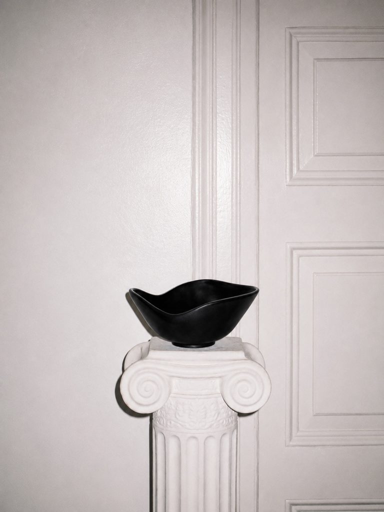 Asymmetrical bowl designed by Lillemor Mannerheim for the M-serie, c 1950