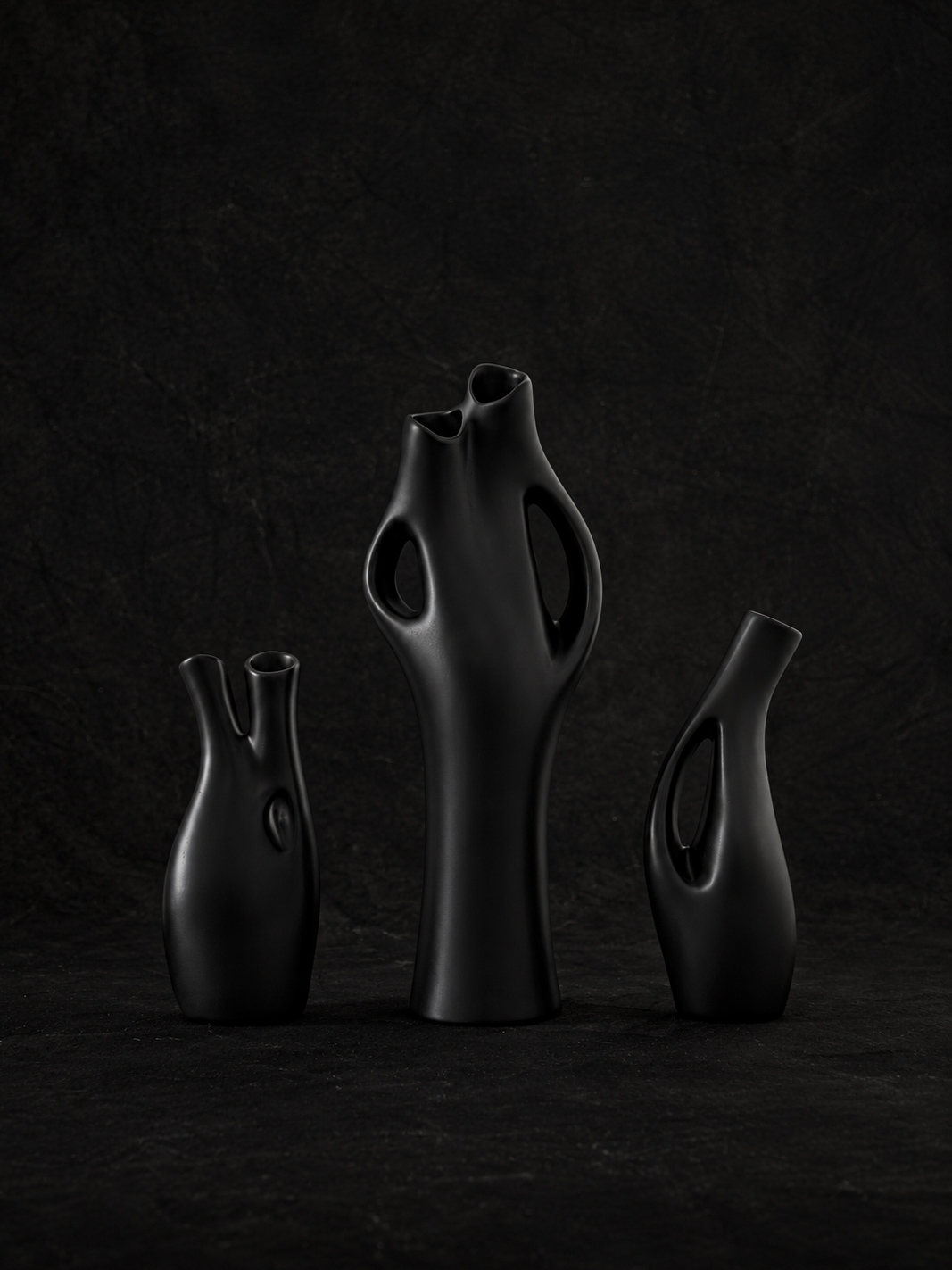 A trio of vases from Lillemor Mannerheim's M-serie, c. 1950